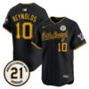 Bryan Reynolds Jersey #10 Pittsburgh Pirates Roberto Clemente Tribute Patch Vapor Premier Limited Stitched