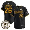 Adam Frazier Jersey #26 Pittsburgh Pirates Roberto Clemente Tribute Patch Vapor Premier Limited Stitched