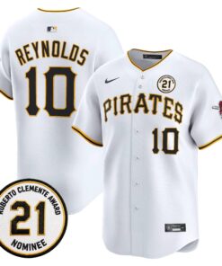 Bryan Reynolds Jersey #10 Pittsburgh Pirates Roberto Clemente Tribute Patch Vapor Premier Limited Stitched