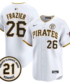 Adam Frazier Jersey #26 Pittsburgh Pirates Roberto Clemente Tribute Patch Vapor Premier Limited Stitched