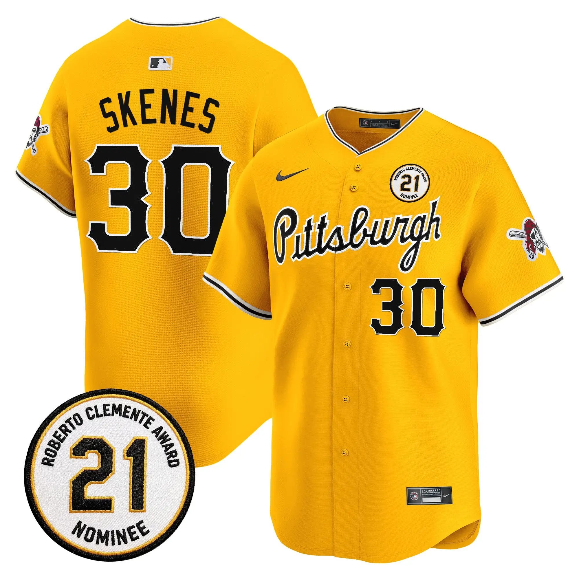 paul-skenes-jersey-30-pittsburgh-pirates-roberto-clemente-tribute-patch-vapor-premier-limited-stitched-03 - Malcom Terry Paul Skenes Jersey #30 Pittsburgh Pirates Roberto Clemente Tribute Patch Vapor Premier Limited Stitched