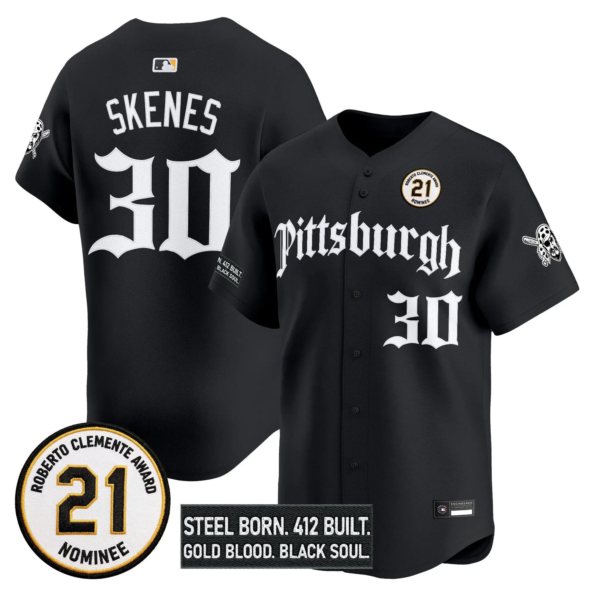 paul-skenes-jersey-30-pittsburgh-pirates-roberto-clemente-tribute-patch-vapor-premier-limited-stitched-04 - Malcom Terry Paul Skenes Jersey #30 Pittsburgh Pirates Roberto Clemente Tribute Patch Vapor Premier Limited Stitched