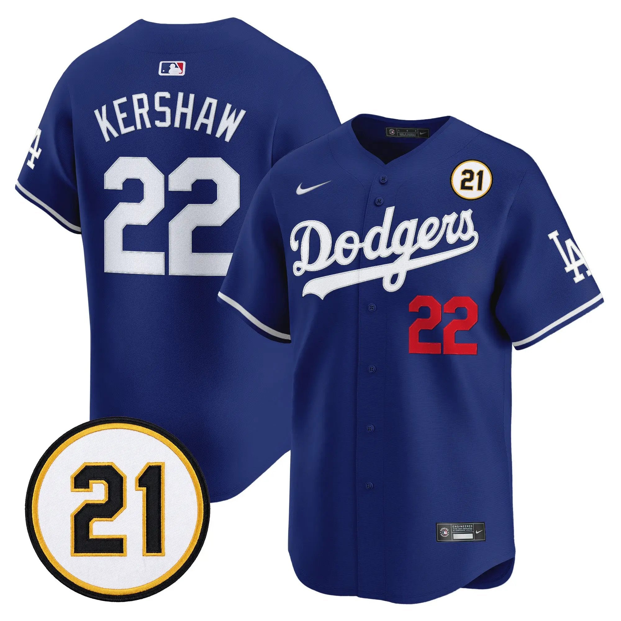 Clayton Kershaw Jersey #22 Los Angeles Dodgers Roberto Clemente Tribute Patch Vapor Premier Limited Stitched - Malcom Terry Clayton Kershaw Jersey #22 Los Angeles Dodgers Roberto Clemente Tribute Patch Vapor Premier Limited Stitched