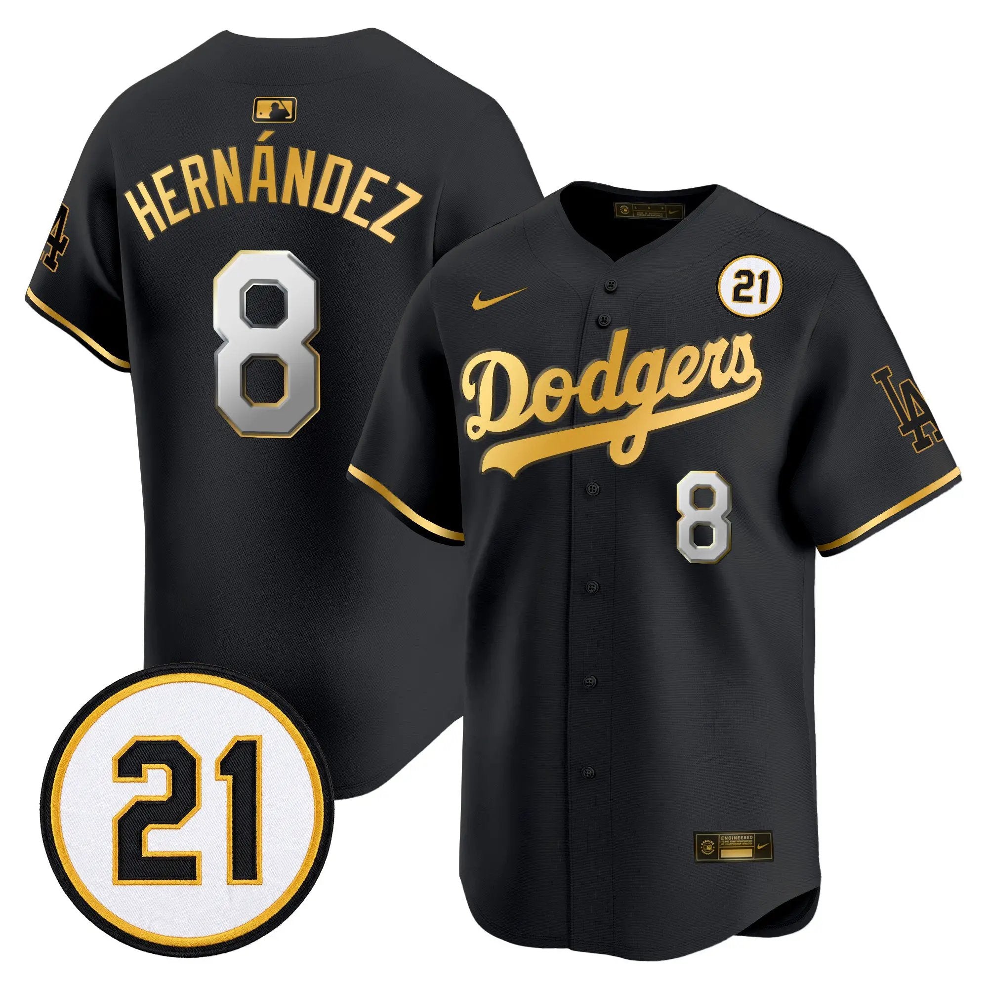 kike-hernandez-jersey-8-los-angeles-dodgers-roberto-clemente-tribute-patch-vapor-premier-limited-stitched-05 - Malcom Terry Kike Hernandez Jersey #8 Los Angeles Dodgers Roberto Clemente Tribute Patch Vapor Premier Limited Stitched