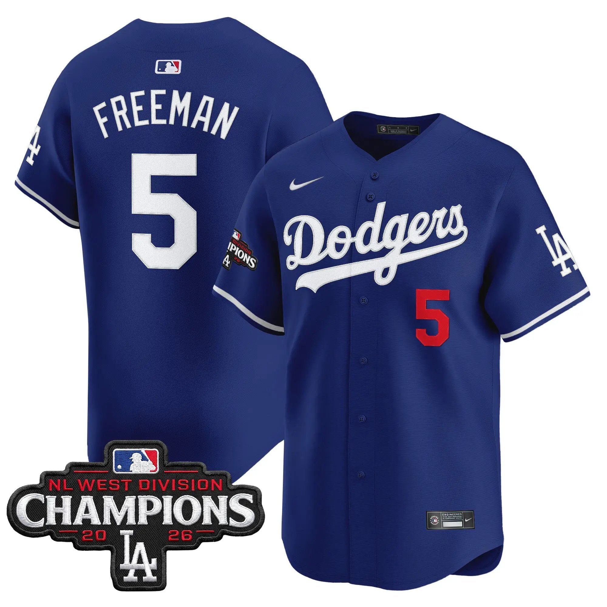 Freddie Freeman Jersey #5 Los Angeles Dodgers NL West Division Champions Patch Vapor Premier Limited Stitched - Malcom Terry Freddie Freeman Jersey #5 Los Angeles Dodgers NL West Division Champions Patch Vapor Premier Limited Stitched