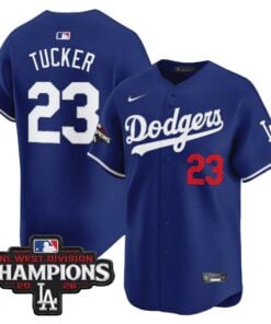 Kyle Tucker Jersey #23 Los Angeles Dodgers NL West Division Champions Patch Vapor Premier Limited Stitched - Malcom Terry Kyle Tucker Jersey #23 Los Angeles Dodgers NL West Division Champions Patch Vapor Premier Limited Stitched