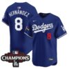 Kike Hernandez Jersey #8 Los Angeles Dodgers NL West Division Champions Patch Vapor Premier Limited Stitched