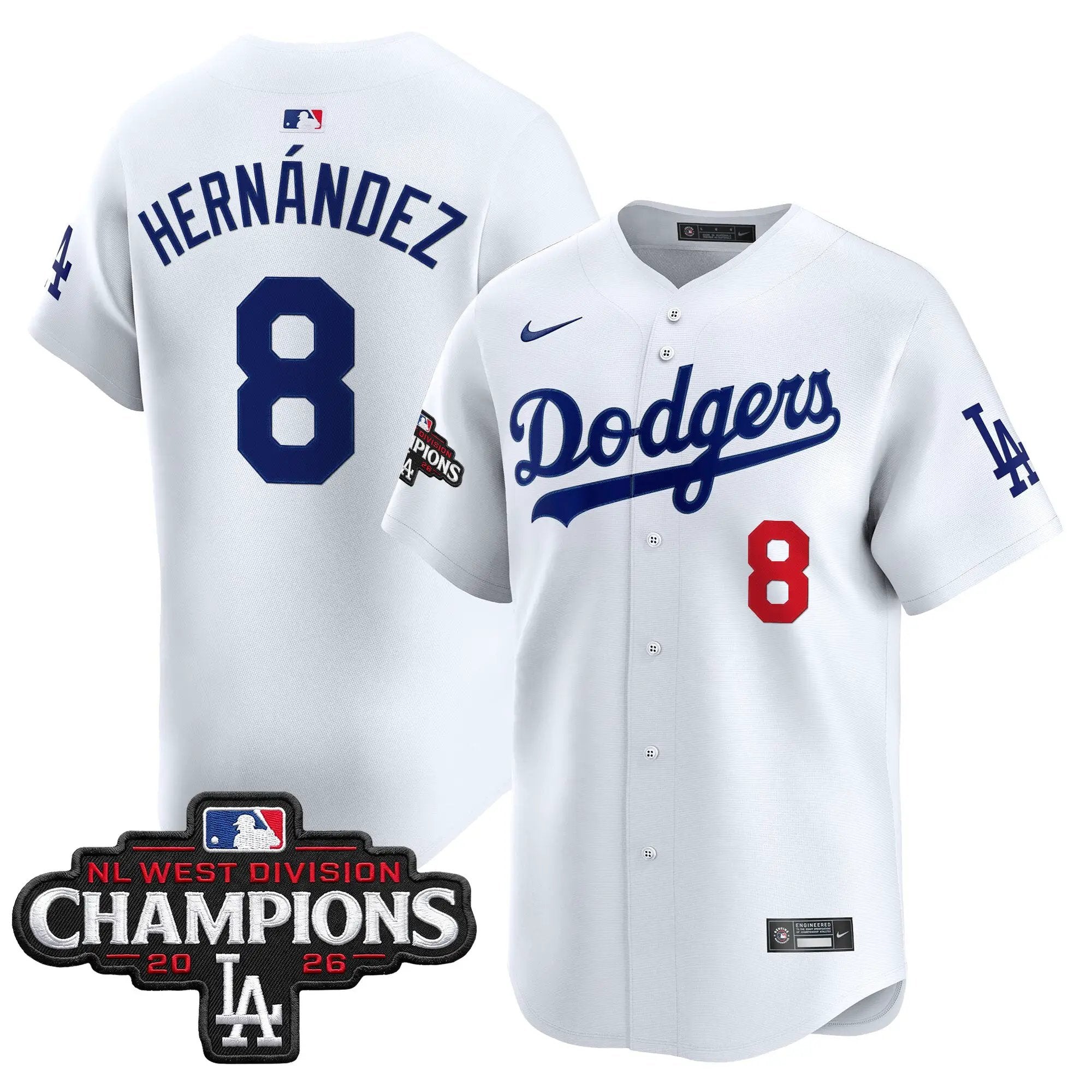 kike-hernandez-jersey-8-los-angeles-dodgers-nl-west-division-champions-patch-vapor-premier-limited-stitched-02 - Malcom Terry Kike Hernandez Jersey #8 Los Angeles Dodgers NL West Division Champions Patch Vapor Premier Limited Stitched