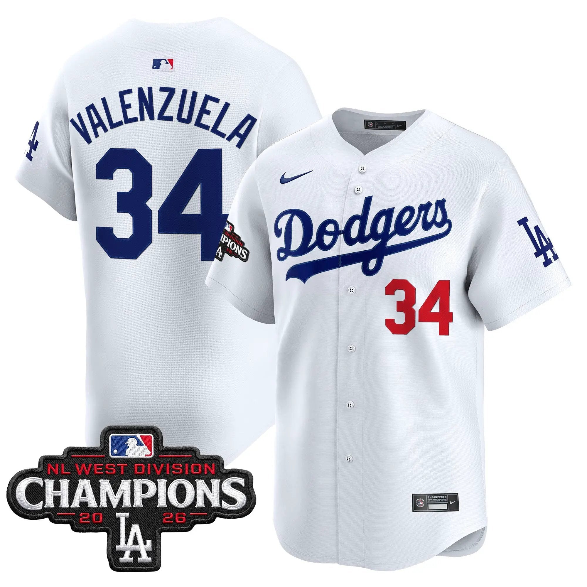 fernando-valenzuela-jersey-34-los-angeles-dodgers-nl-west-division-champions-patch-vapor-premier-limited-stitched-02 - Malcom Terry Fernando Valenzuela Jersey #34 Los Angeles Dodgers NL West Division Champions Patch Vapor Premier Limited Stitched