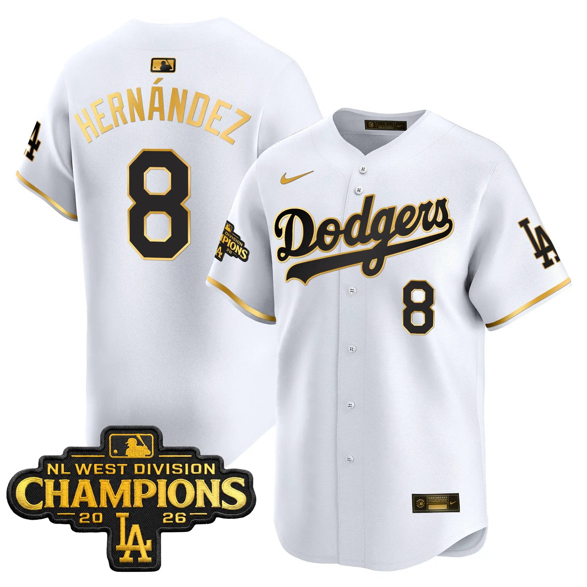 kike-hernandez-jersey-8-los-angeles-dodgers-nl-west-division-champions-patch-vapor-premier-limited-stitched-04 - Malcom Terry Kike Hernandez Jersey #8 Los Angeles Dodgers NL West Division Champions Patch Vapor Premier Limited Stitched