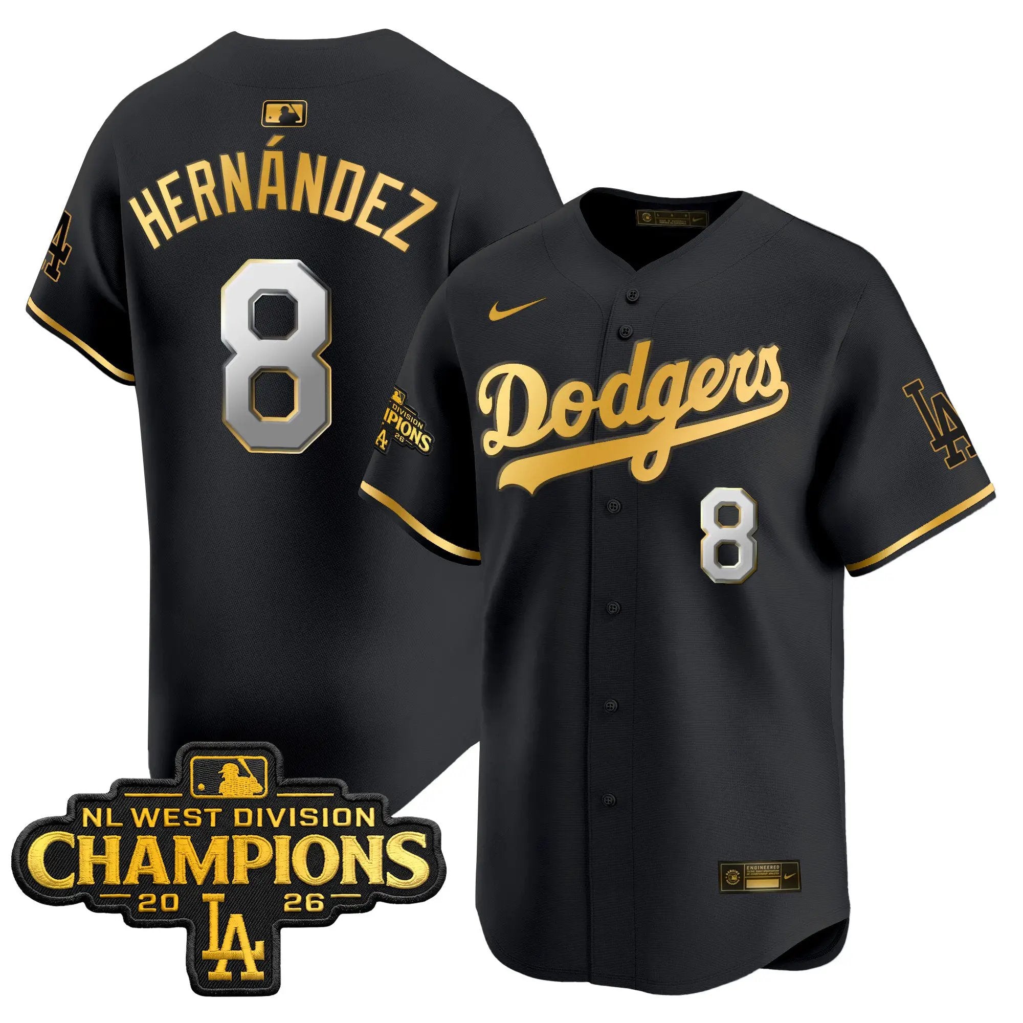 kike-hernandez-jersey-8-los-angeles-dodgers-nl-west-division-champions-patch-vapor-premier-limited-stitched-05 - Malcom Terry Kike Hernandez Jersey #8 Los Angeles Dodgers NL West Division Champions Patch Vapor Premier Limited Stitched