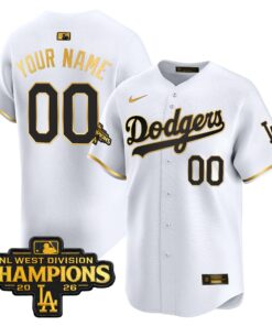 Los Angeles Dodgers NL West Division Champions Patch Vapor Premier Limited Custom Jersey - All Stitched