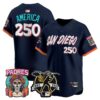 America Jersey #250 San Diego Padres 2026 City Connect Vapor Premier Limited Tony Gwynn Patch Stitched