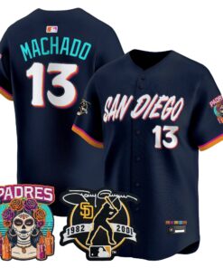 Manny Machado Jersey #13 San Diego Padres 2026 City Connect Vapor Premier Limited Tony Gwynn Patch Stitched - Malcom Terry Manny Machado Jersey #13 San Diego Padres 2026 City Connect Vapor Premier Limited Tony Gwynn Patch Stitched