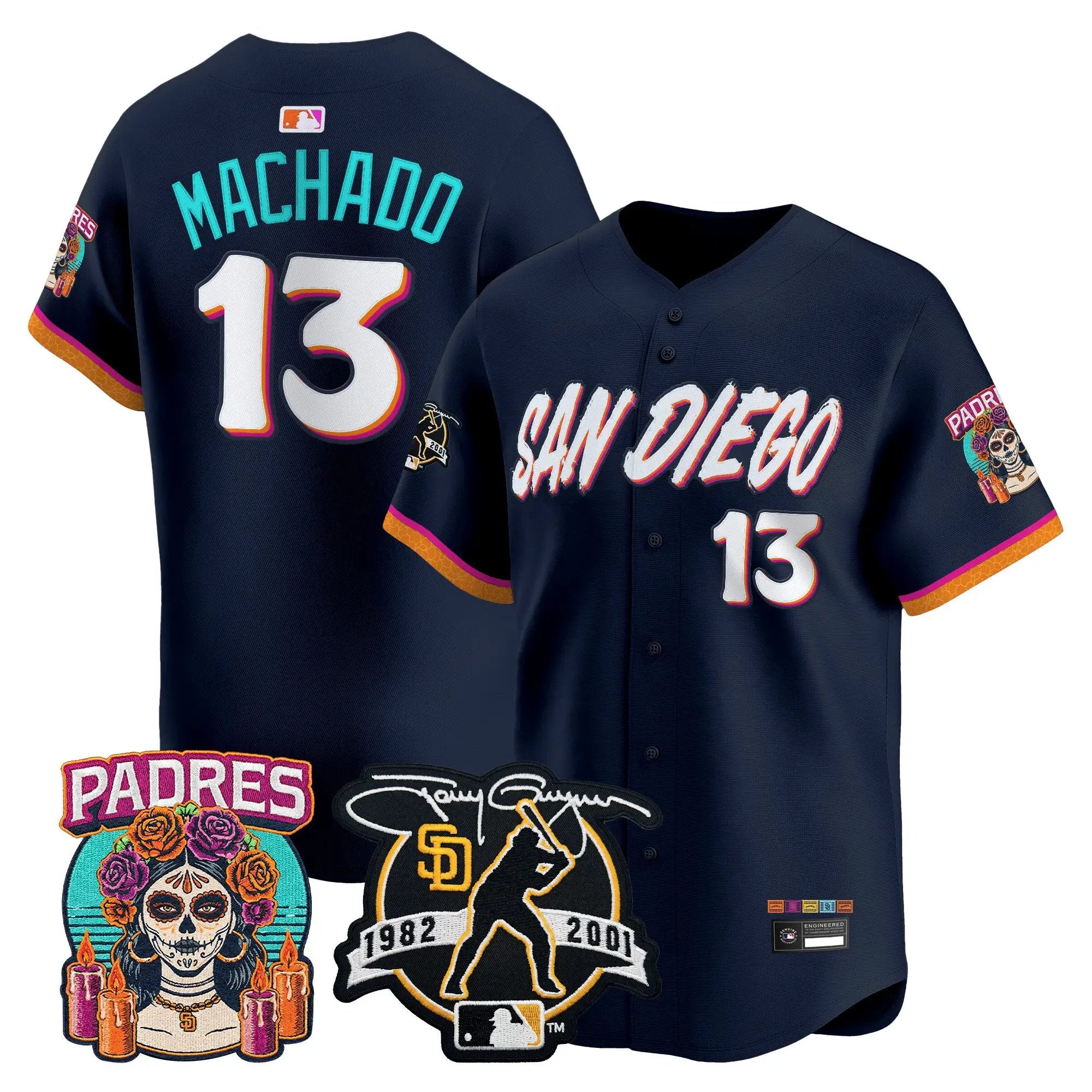 Manny Machado Jersey #13 San Diego Padres 2026 City Connect Vapor Premier Limited Tony Gwynn Patch Stitched - Malcom Terry Manny Machado Jersey #13 San Diego Padres 2026 City Connect Vapor Premier Limited Tony Gwynn Patch Stitched