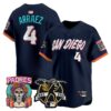 Luis Arraez Jersey #4 San Diego Padres 2026 City Connect Vapor Premier Limited Tony Gwynn Patch Stitched