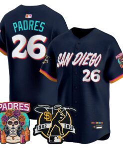 Padres Jersey #26 San Diego Padres 2026 City Connect Vapor Premier Limited Tony Gwynn Patch Stitched - Malcom Terry Padres Jersey #26 San Diego Padres 2026 City Connect Vapor Premier Limited Tony Gwynn Patch Stitched