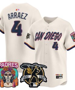 Luis Arraez Jersey #4 San Diego Padres 2026 City Connect Vapor Premier Limited Tony Gwynn Patch Stitched