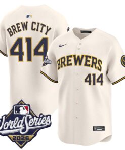Brew City Jersey #414 Milwaukee Brewers 2026 World Series Vapor Premier Limited Stitched - Malcom Terry Brew City Jersey #414 Milwaukee Brewers 2026 World Series Vapor Premier Limited Stitched