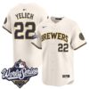 Christian Yelich Jersey #22 Milwaukee Brewers 2026 World Series Vapor Premier Limited Stitched