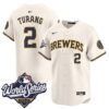 Brice Turang Jersey #2 Milwaukee Brewers 2026 World Series Vapor Premier Limited Stitched