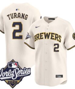 Brice Turang Jersey #2 Milwaukee Brewers 2026 World Series Vapor Premier Limited Stitched
