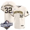 Jacob Misiorowski Jersey #32 Milwaukee Brewers 2026 World Series Vapor Premier Limited Stitched