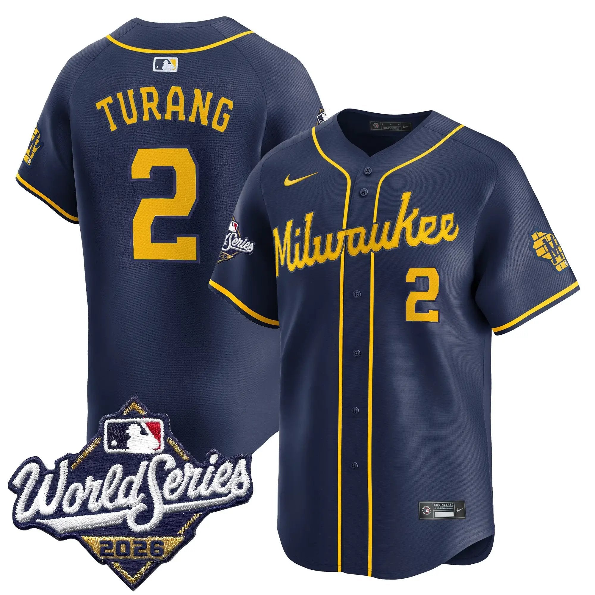 brice-turang-jersey-2-milwaukee-brewers-2026-world-series-vapor-premier-limited-stitched-02 - Malcom Terry Brice Turang Jersey #2 Milwaukee Brewers 2026 World Series Vapor Premier Limited Stitched