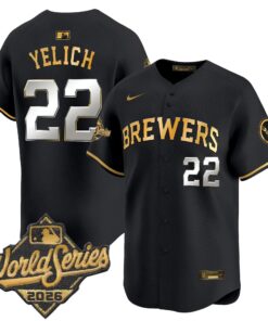 Christian Yelich Jersey #22 Milwaukee Brewers 2026 World Series Vapor Premier Limited Stitched