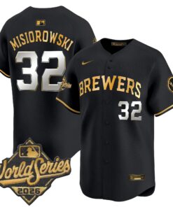 Jacob Misiorowski Jersey #32 Milwaukee Brewers 2026 World Series Vapor Premier Limited Stitched