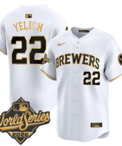 Christian Yelich Jersey #22 Milwaukee Brewers 2026 World Series Vapor Premier Limited Stitched