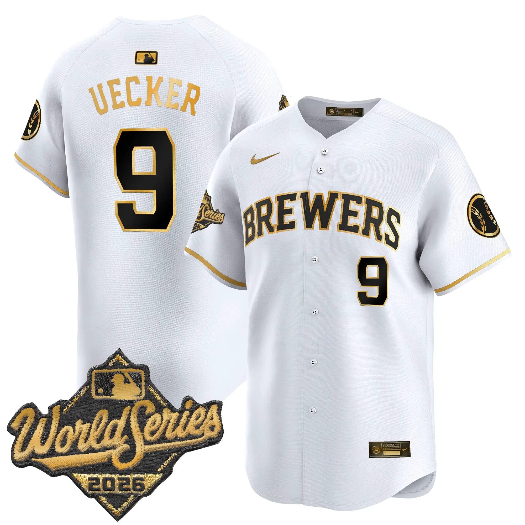 bob-uecker-jersey-9-milwaukee-brewers-2026-world-series-vapor-premier-limited-stitched-04 - Malcom Terry Bob Uecker Jersey #9 Milwaukee Brewers 2026 World Series Vapor Premier Limited Stitched