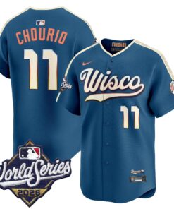 Jackson Chourio Jersey #11 Milwaukee Brewers 2026 World Series Vapor Premier Limited Stitched