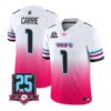 Anthony Carrie Jersey #1 Florida International Panthers 2026 Pink Vice Stitched by My Store NCAA Football Jerseys
