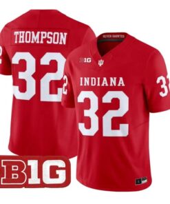 Anthony_Thompson_Jersey_32_Indiana_Hoosiers_2026_Limited_Stitched_Crimson - Malcom Terry Anthony Thompson Jersey #32 Indiana Hoosiers 2026 Limited Stitched by My Store NCAA Football Jerseys