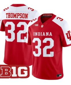 Anthony_Thompson_Jersey_32_Indiana_Hoosiers_2026_Limited_Stitched_Crimson_Alter - Malcom Terry Anthony Thompson Jersey #32 Indiana Hoosiers 2026 Limited Stitched by My Store NCAA Football Jerseys