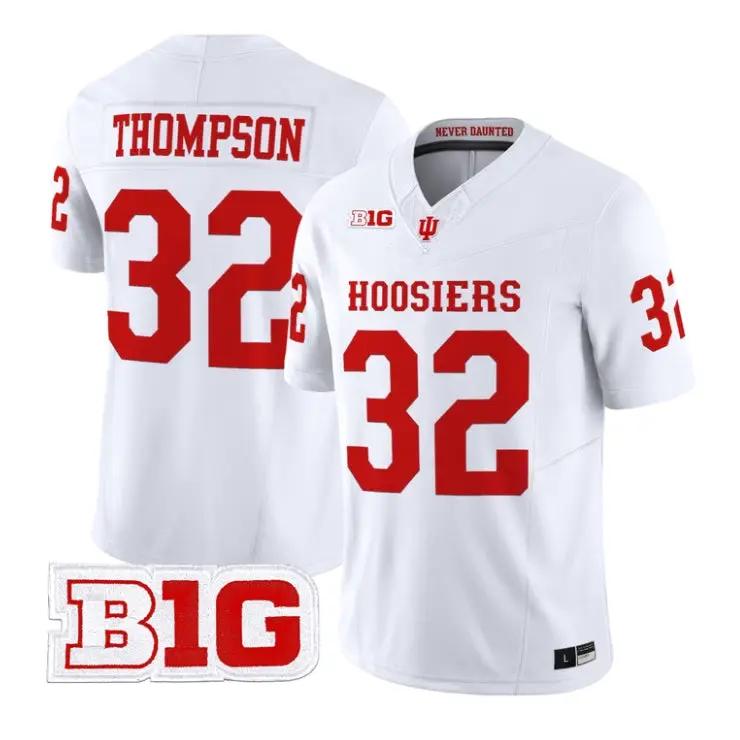 Anthony_Thompson_Jersey_32_Indiana_Hoosiers_2026_Limited_Stitched_White - Malcom Terry Anthony Thompson Jersey #32 Indiana Hoosiers 2026 Limited Stitched by My Store NCAA Football Jerseys