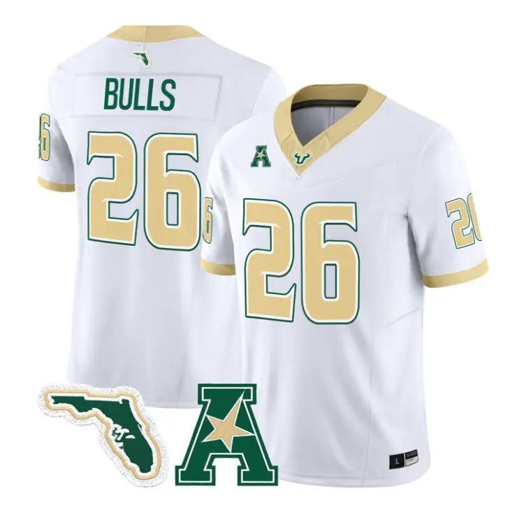 Bulls Jersey #26 South Florida Bulls 2026 The Gold Standard Limited All Stitched by My Store NCAA Football Jerseys