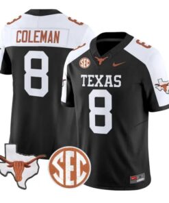 Cam Coleman Jersey #8 Texas Longhorns 2026 Football Vapor Stitched by My Store NCAA Football Jerseys