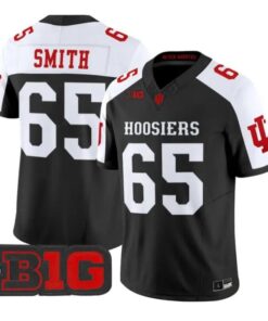 Carter_Smith_Jersey_65_Indiana_Hoosiers_2026_Limited_All_Stitched_Black_Alter - Malcom Terry Carter Smith Jersey #65 Indiana Hoosiers 2026 Limited All Stitched by My Store NCAA Football Jerseys