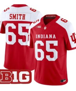 Carter_Smith_Jersey_65_Indiana_Hoosiers_2026_Limited_All_Stitched_Crimsom_Alter - Malcom Terry Carter Smith Jersey #65 Indiana Hoosiers 2026 Limited All Stitched by My Store NCAA Football Jerseys