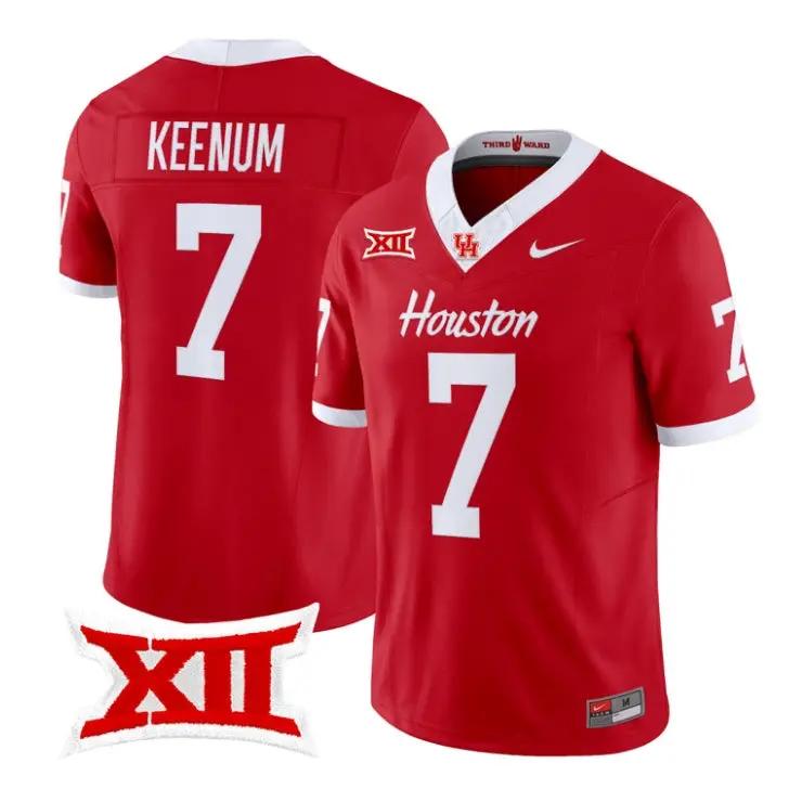 Case Keenum Jersey #7 Houston Cougars 2026 Football Limited Stitched by My Store NCAA Football Jerseys
