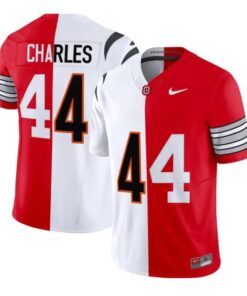 CharlesJersey_44OhioStateBuckeyes_CincinnatiBengalsSplitVaporStitched - Malcom Terry Charles Jersey #44 Ohio State Buckeyes & Cincinnati Bengals Split Vapor Stitched by My Store NCAA Football Jerseys