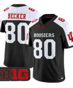 Charlie_Becker_Jersey_80_Indiana_Hoosiers_2026_Vapor_All_Stitched_Black_Alter - Malcom Terry Charlie Becker Jersey #80 Indiana Hoosiers 2026 Vapor All Stitched by My Store NCAA Football Jerseys