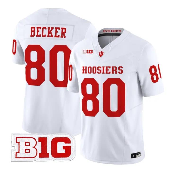 Charlie Becker Jersey #80 Indiana Hoosiers 2026 Vapor All Stitched by My Store NCAA Football Jerseys