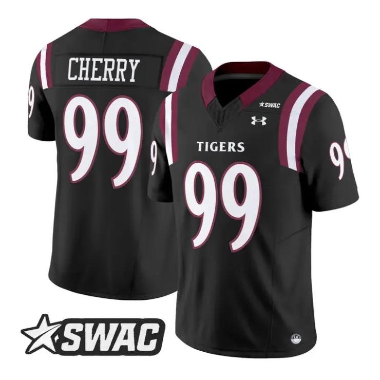 Cherry Jersey #99 Texas Southern Tigers 2026 Vapor Limited All Stitched by My Store NCAA Football Jerseys