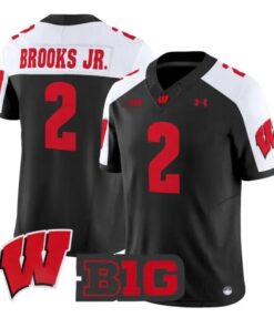 Chris_Brooks_Jr_Jersey_2_Wisconsin_Badgers_2026_Vapor_All_Stitched_Black_Alter - Malcom Terry Chris Brooks Jr Jersey #2 Wisconsin Badgers 2026 Vapor All Stitched by My Store NCAA Football Jerseys