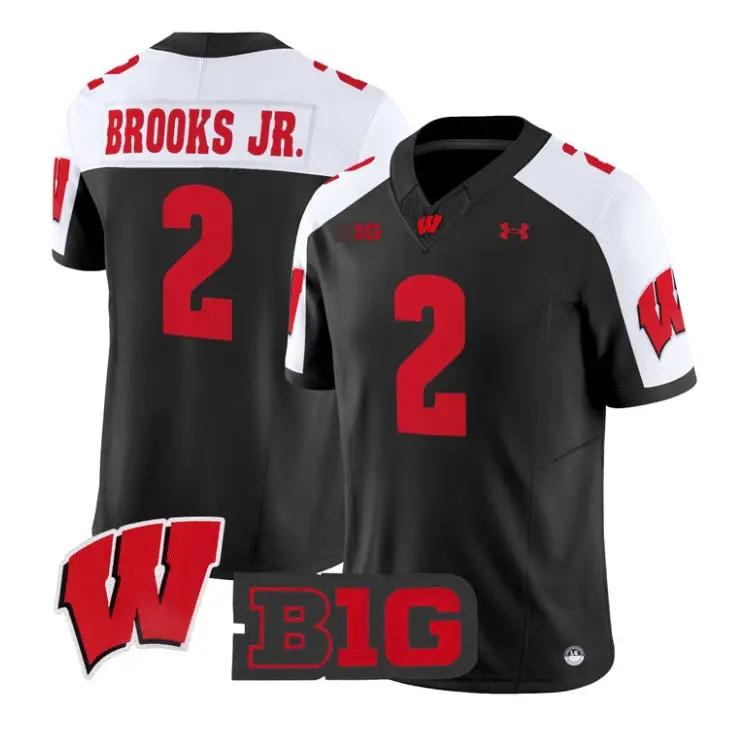 Chris Brooks Jr Jersey #2 Wisconsin Badgers 2026 Vapor All Stitched by My Store NCAA Football Jerseys