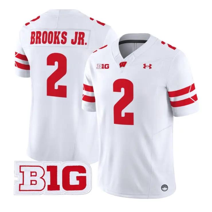 Chris Brooks Jr Jersey #2 Wisconsin Badgers 2026 Vapor All Stitched by My Store NCAA Football Jerseys