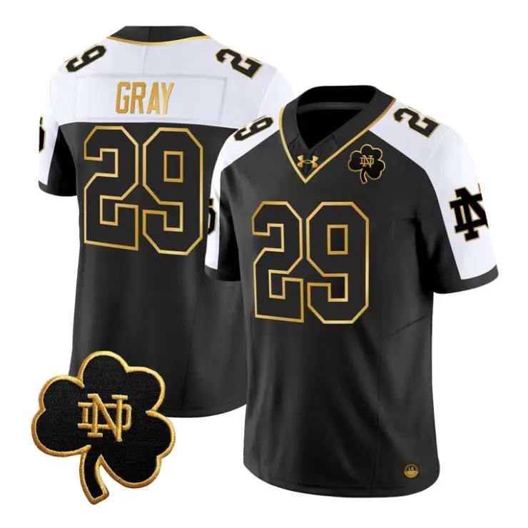 Christian Gray Jersey #29 Notre Dame Fighting Irish 2026 Stitched by My Store NCAA Football Jerseys